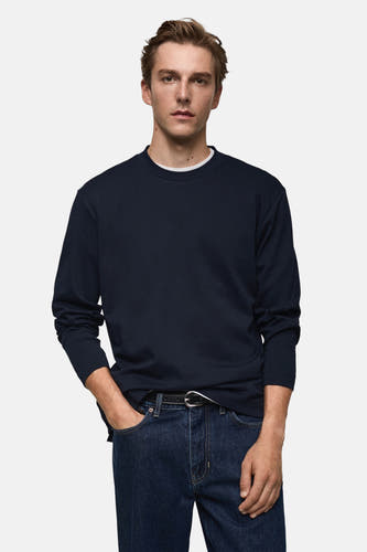 T-shirt (lange mouwen) Blauw - Mango