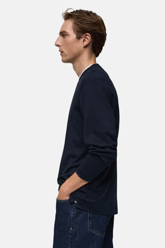 T-shirt (lange mouwen) Blauw - Mango