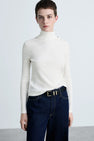 Top uni manche longue Blanc - Mango