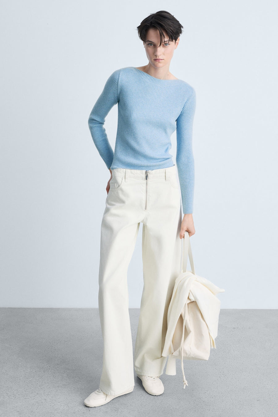 Trui met ronde hals Blauw - Mango