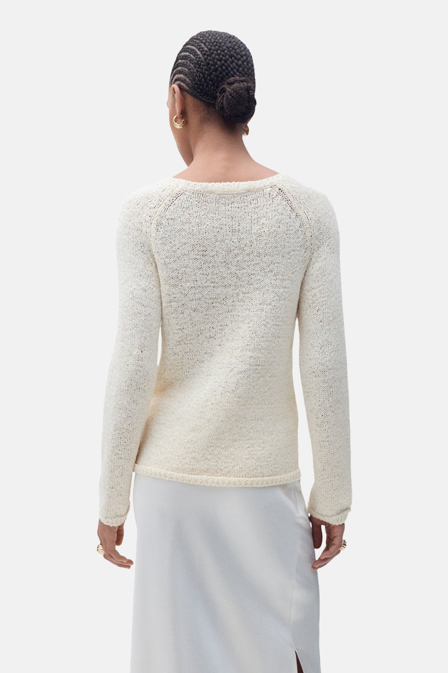 Trui met ronde hals Ecru - Mango