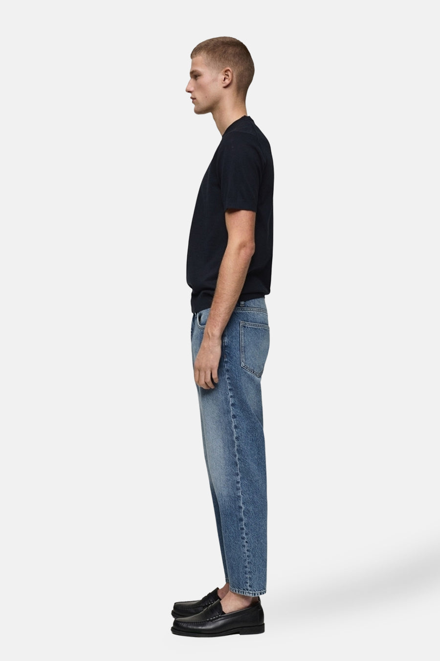 Jeans tapered Mid blue denim - Mango