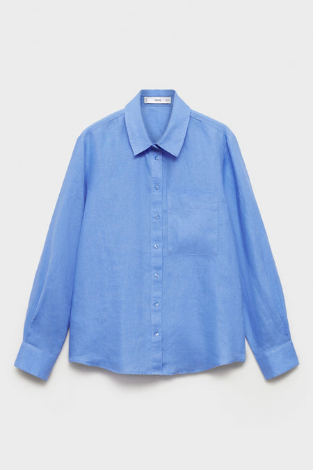 Hemd (lange mouwen) Blauw - Mango