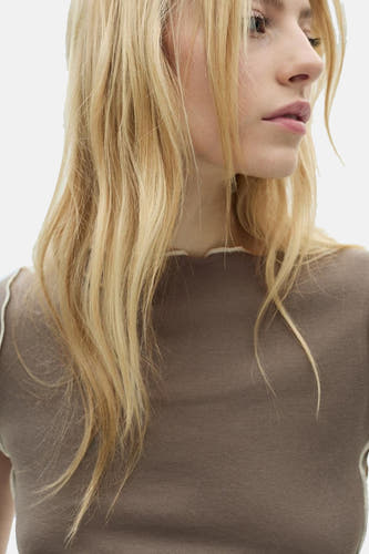 Top (korte mouwen) Bruin - Mango
