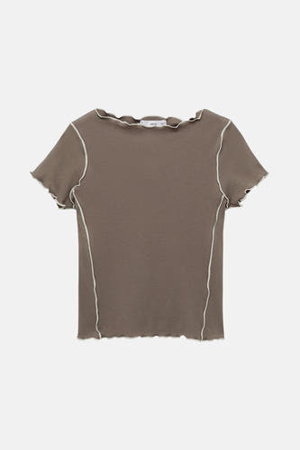 Top (korte mouwen) Bruin - Mango