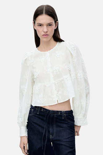 Blouse (lange mouwen) Wit - Mango