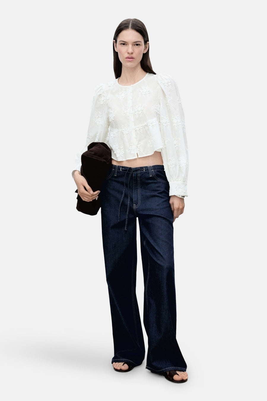 Blouse (lange mouwen) Wit - Mango
