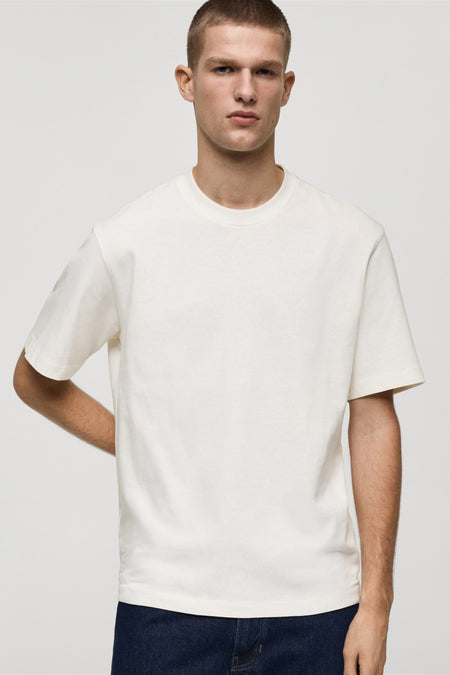 T-shirt (korte mouwen) Wit - Mango