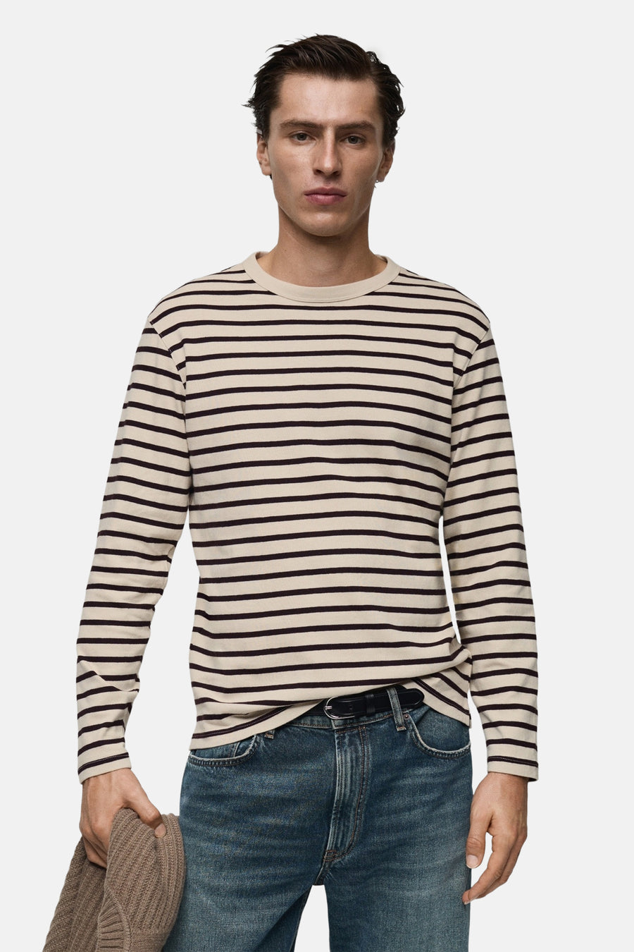T-shirt (lange mouwen) Beige - Mango