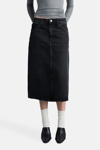Rok 3/4 Black denim - Mango