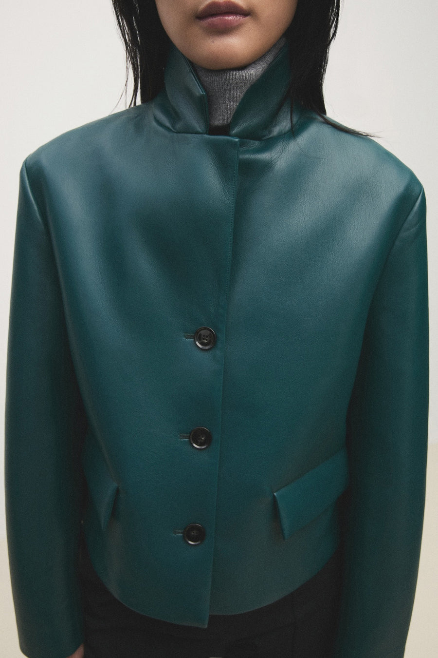 Korte jas Blauw - Mango