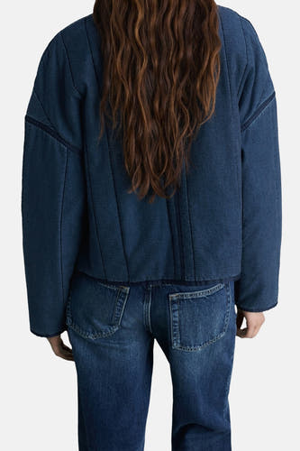 Korte jas Mid blue denim - Mango