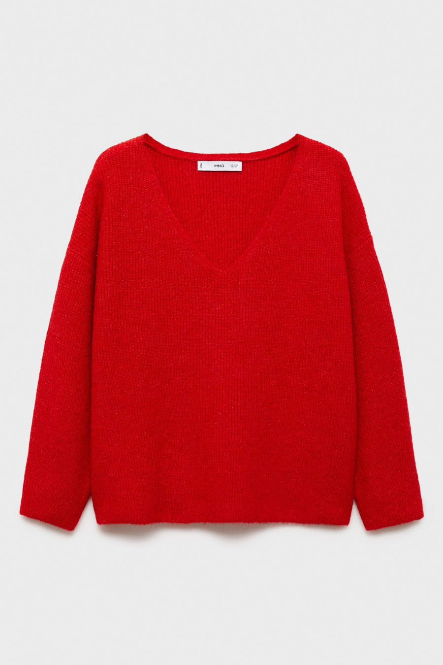 Trui met V-hals Rood - Mango