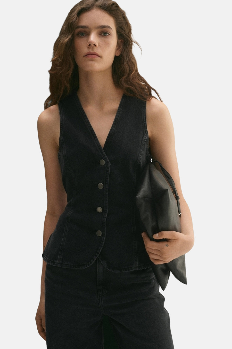Blazer Black denim - Mango