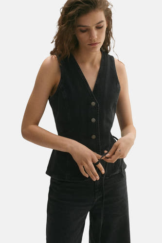 Blazer Black denim - Mango