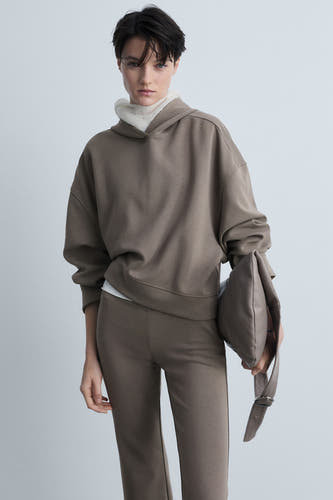 Sweater met kap Bruin - Mango