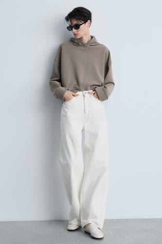 Sweater met kap Bruin - Mango