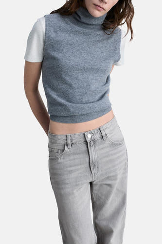 Jeans straight Mid grey denim - Mango