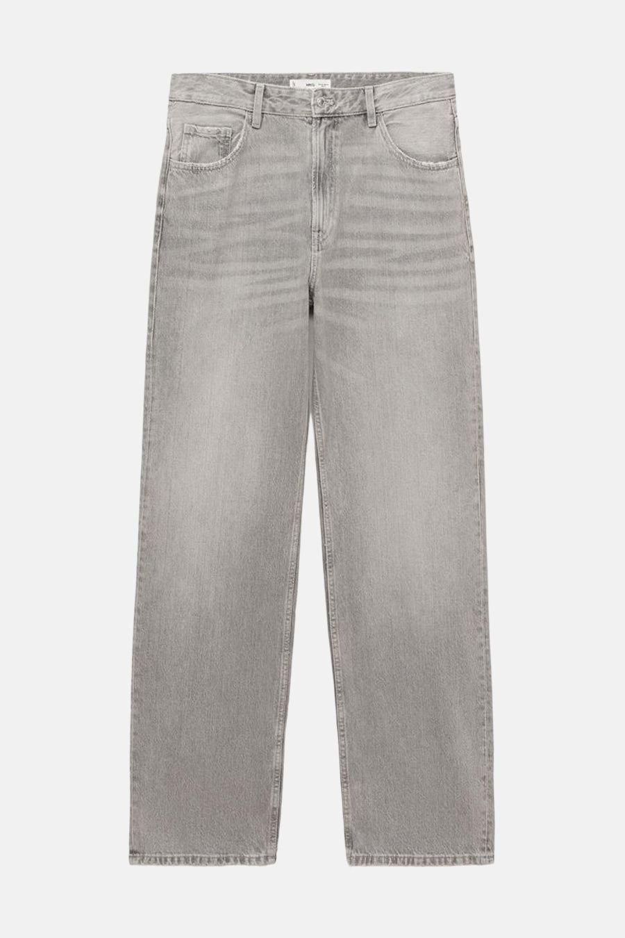 Jeans straight Mid grey denim - Mango
