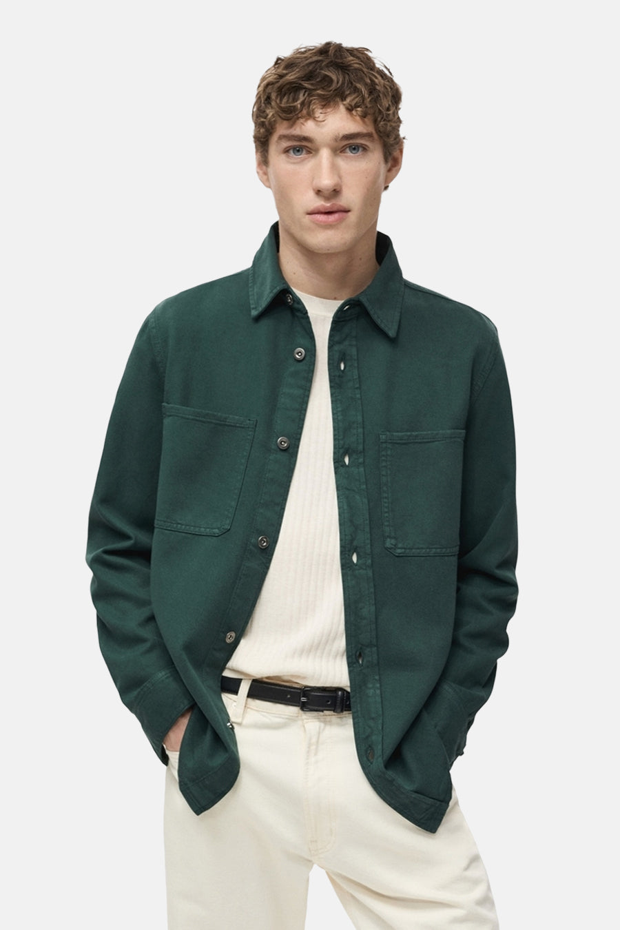 Hemd (lange mouwen) Groen - Mango