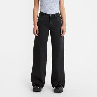 94 BAGGY WIDE - black denim