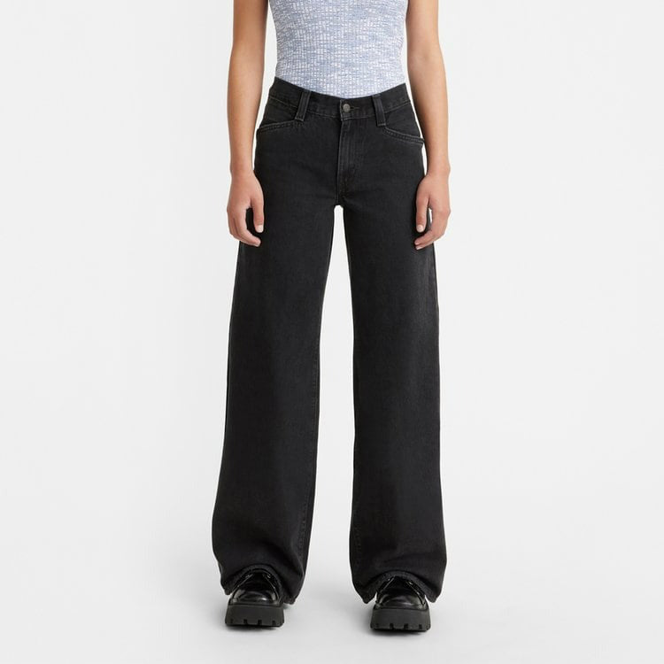 94 BAGGY WIDE - black denim