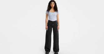 94 BAGGY WIDE - black denim