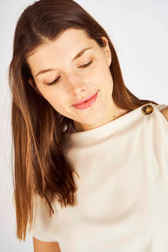 Blouse (zonder mouwen) Wit - Astrid Black Label