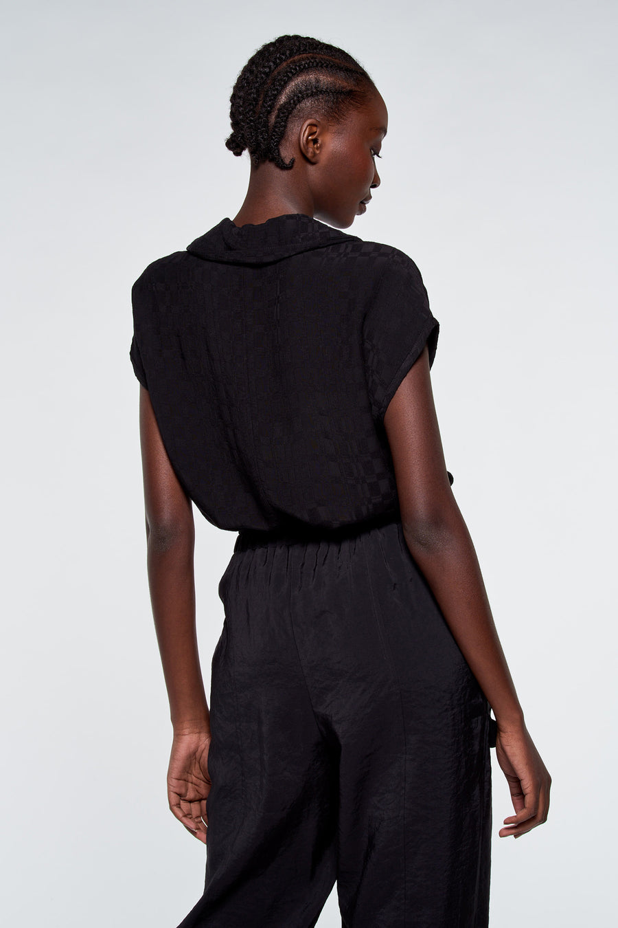 Blouse (korte mouwen) Zwart - Astrid Black Label