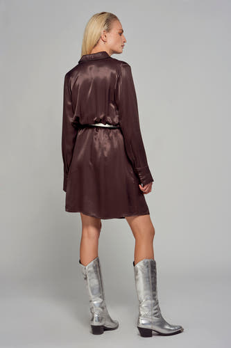 Kleedjes (lange mouwen) Bruin - Astrid Black Label