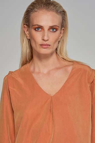 Blouse 3/4 Oranje - Astrid Black Label