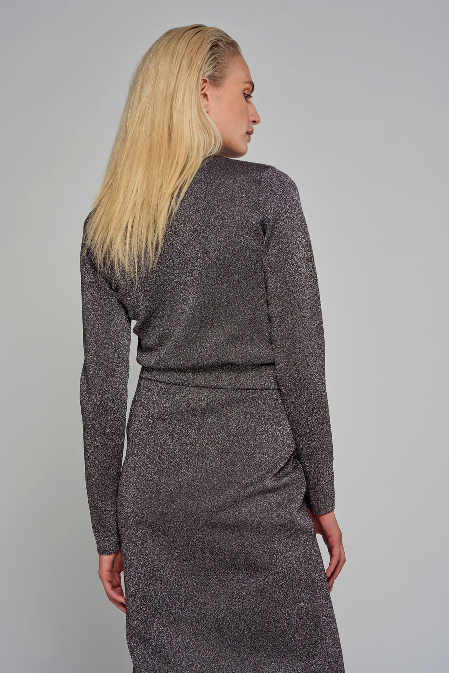 Trui met rolkraag Zilver - Astrid Black Label