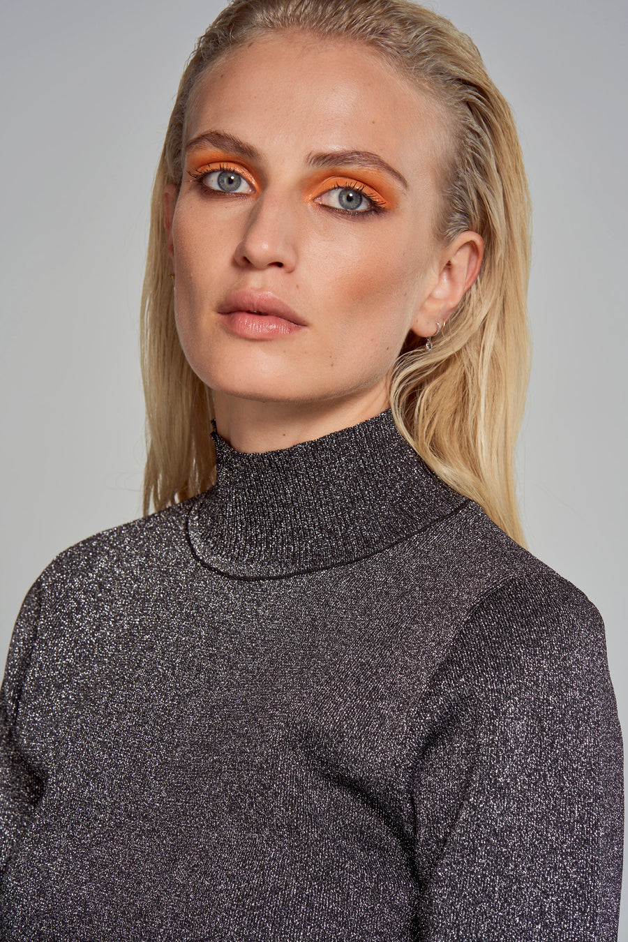 Trui met rolkraag Zilver - Astrid Black Label