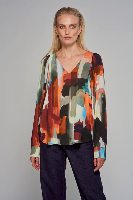 Blouse (lange mouwen) Multicolor - Astrid Black Label