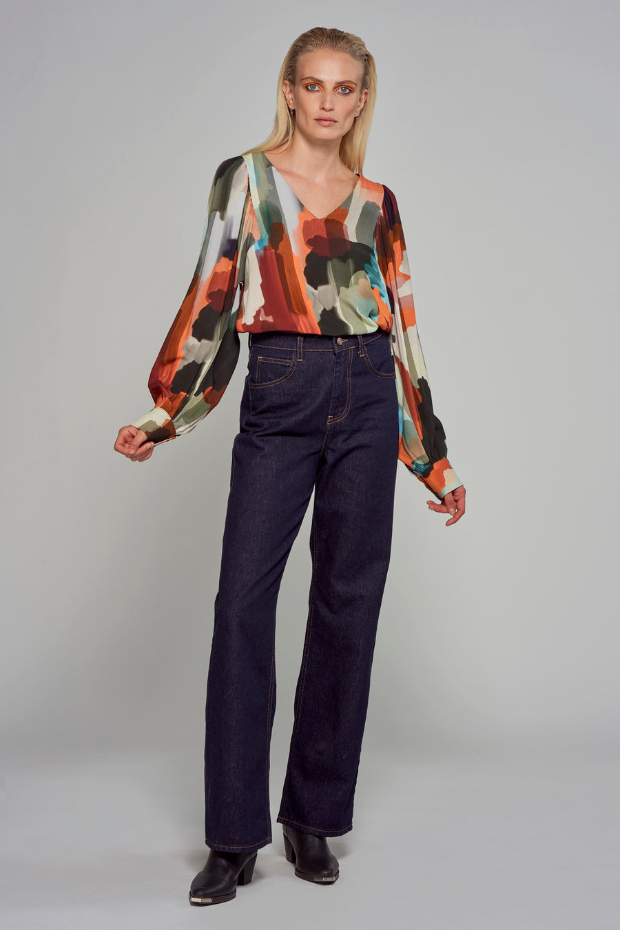 Blouse (lange mouwen) Multicolor - Astrid Black Label