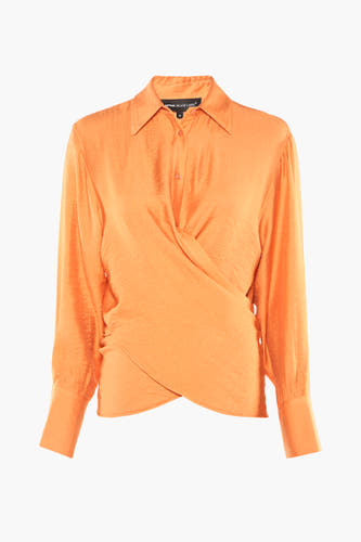 Blouse (lange mouwen) Oranje - Astrid Black Label