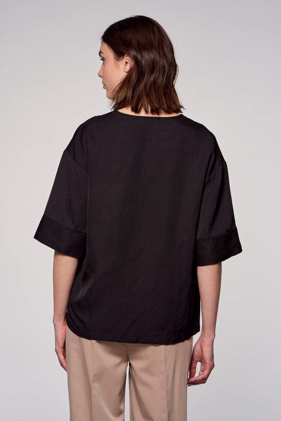 Blouse (korte mouwen) Zwart - Astrid Black Label
