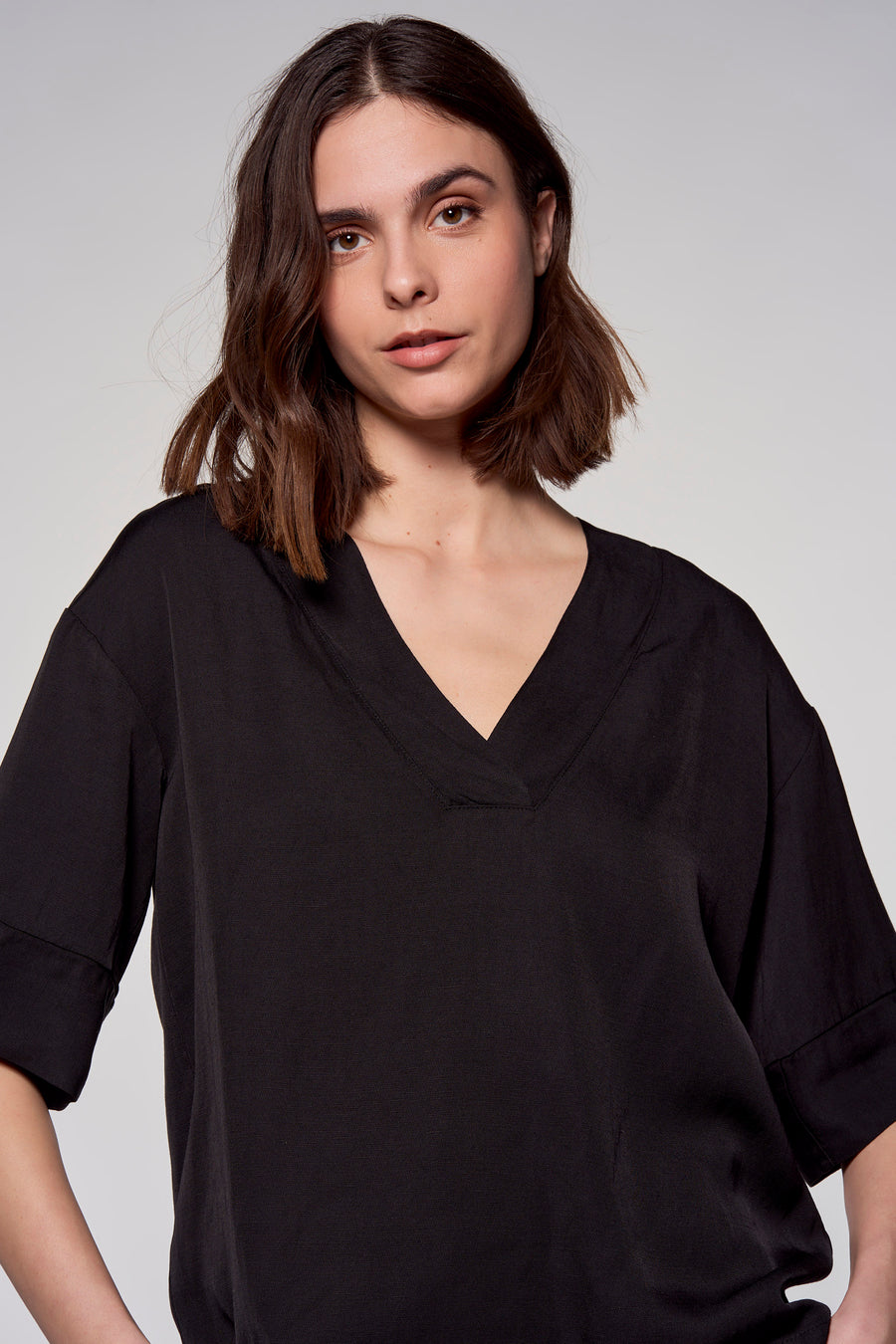 Blouse (korte mouwen) Zwart - Astrid Black Label