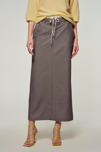 Rok (lang) Grijs - Astrid Black Label