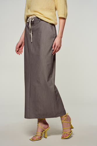 Rok (lang) Grijs - Astrid Black Label