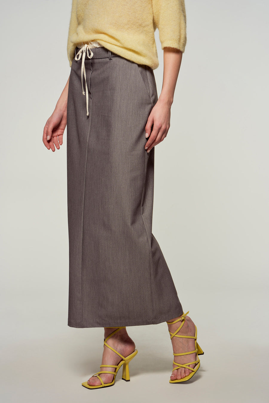 Rok (lang) Grijs - Astrid Black Label