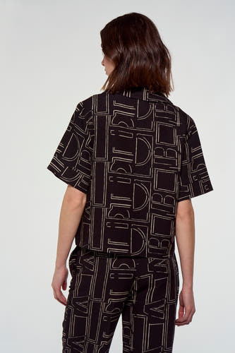 Blouse (korte mouwen) Zwart - Astrid Black Label