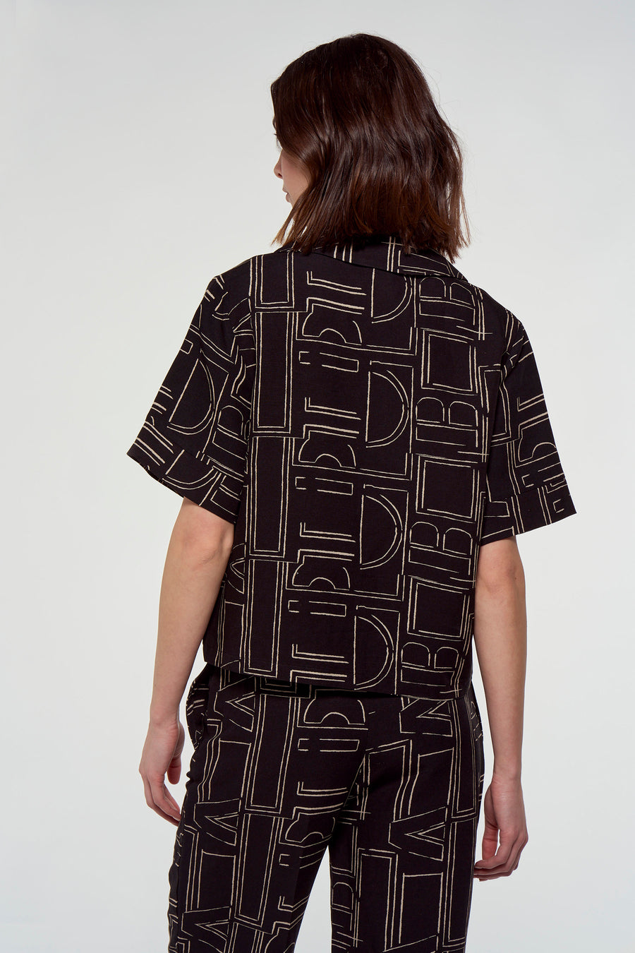 Blouse (korte mouwen) Zwart - Astrid Black Label