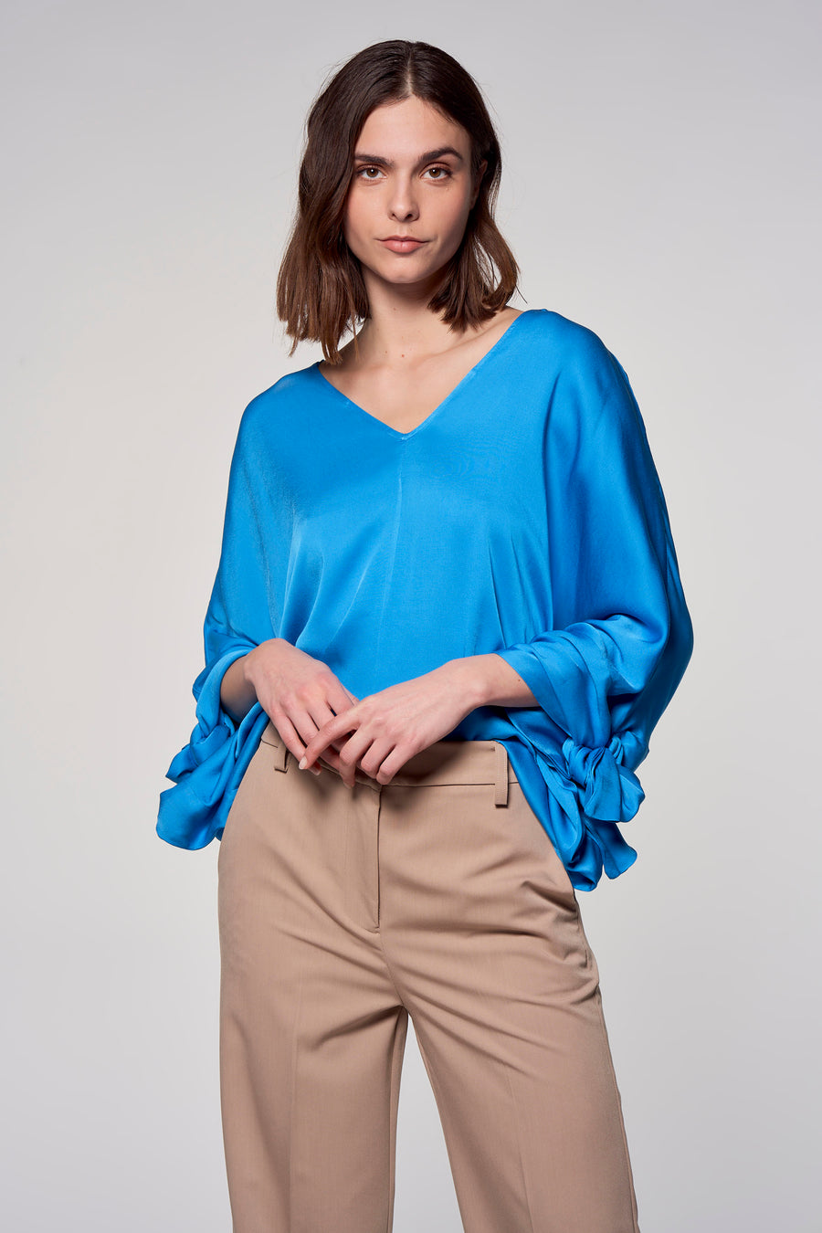 Blouse (lange mouwen) Blauw - Astrid Black Label