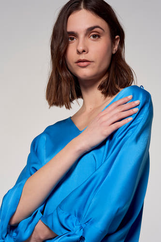 Blouse (lange mouwen) Blauw - Astrid Black Label