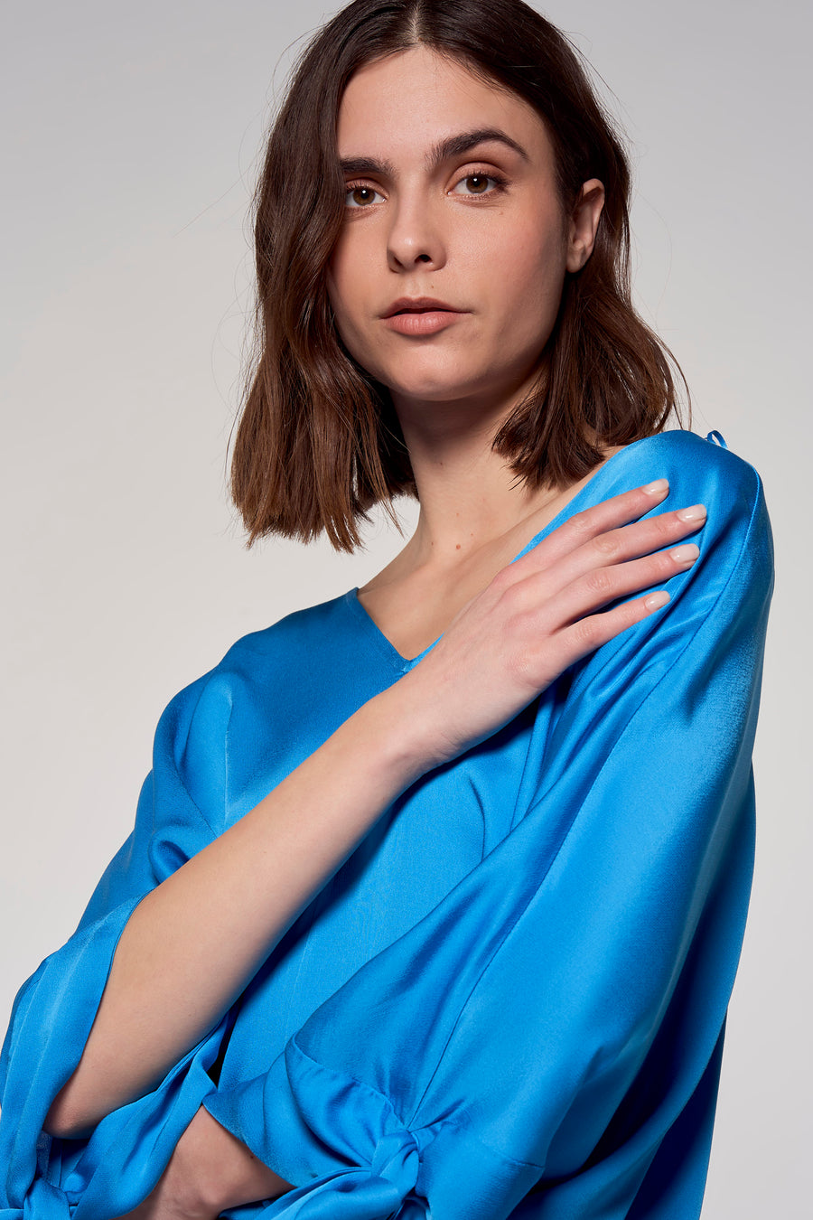 Blouse (lange mouwen) Blauw - Astrid Black Label