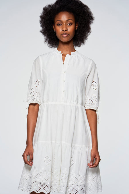 Kleedjes (korte mouwen) Wit - Astrid Black Label