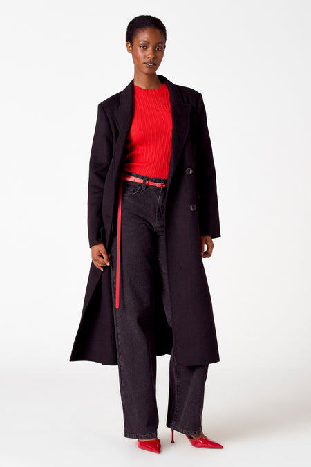 Lange jas Zwart - Astrid Black Label