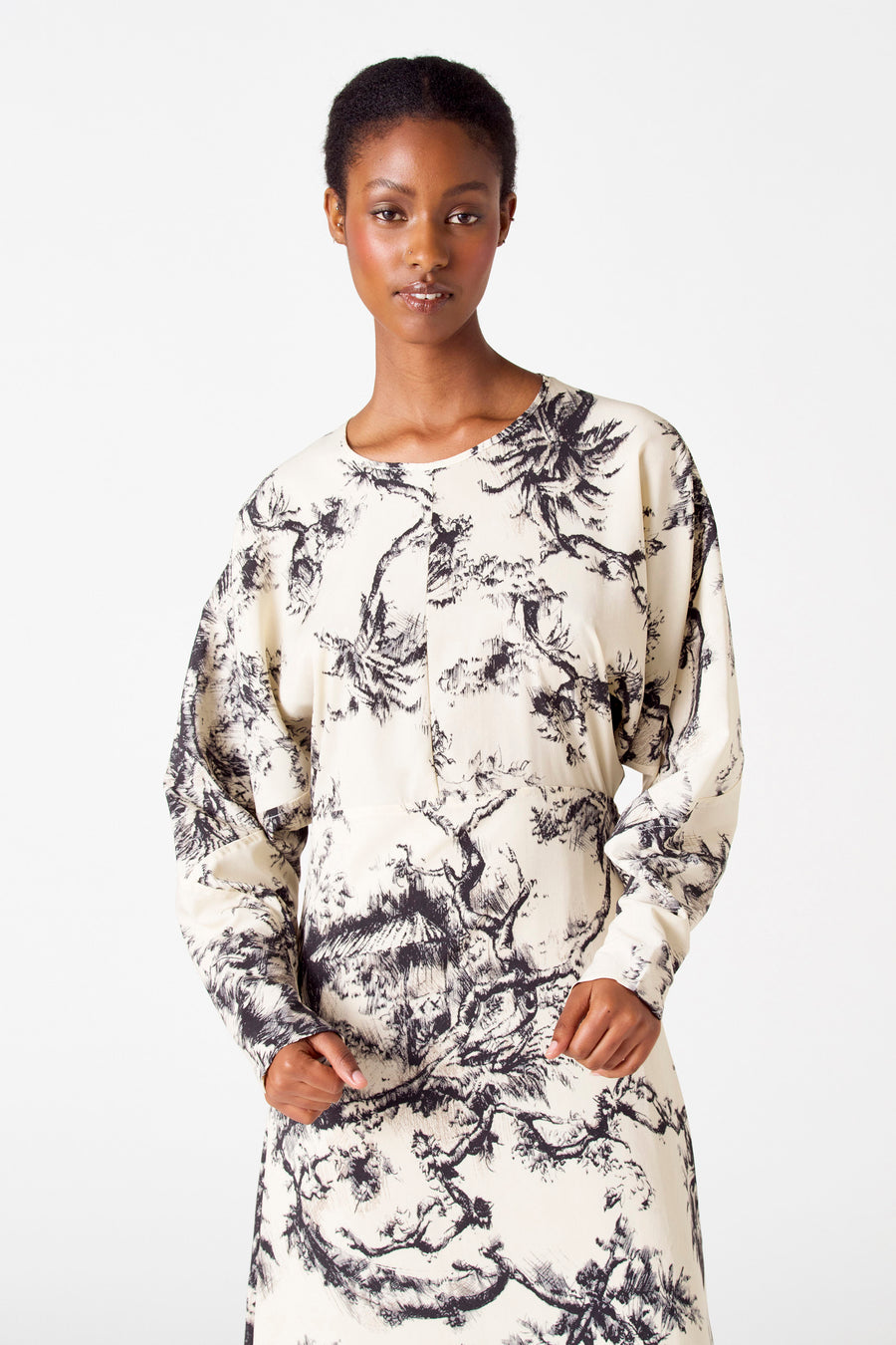 Kleedjes (lange mouwen) Ecru - Astrid Black Label