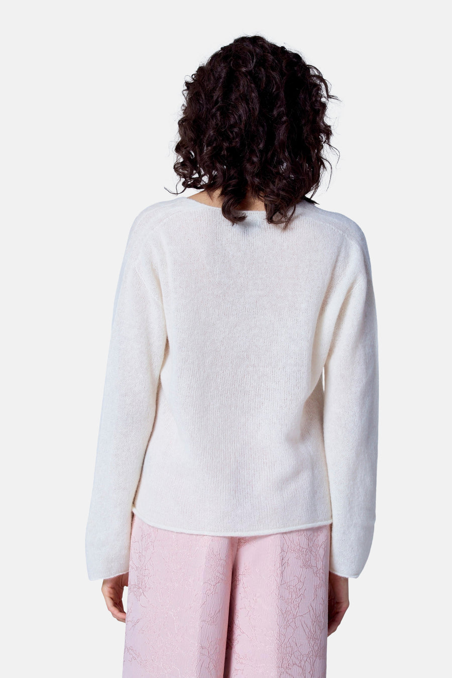 Trui met V-hals Wit - Astrid Black Label